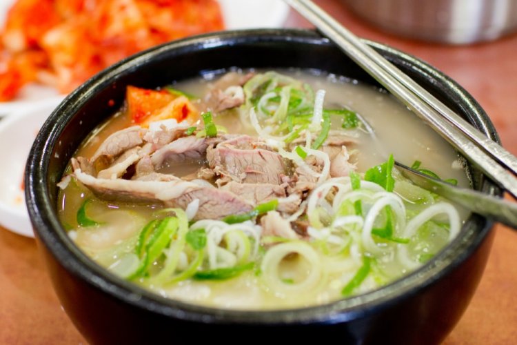 Korean Beef and Egg Noodle Soup