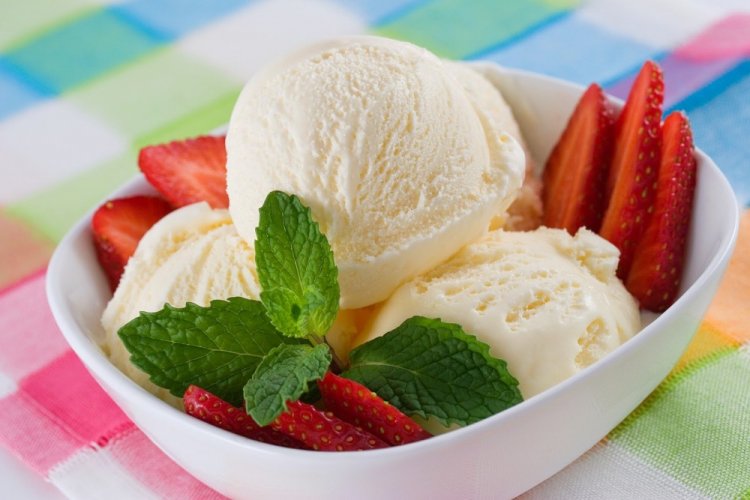 Helado de leche de cabra
