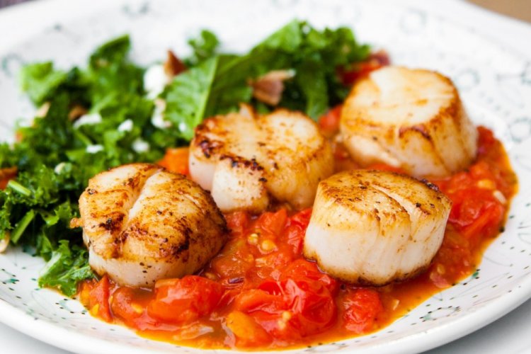 Scallops in Tomato Sauce