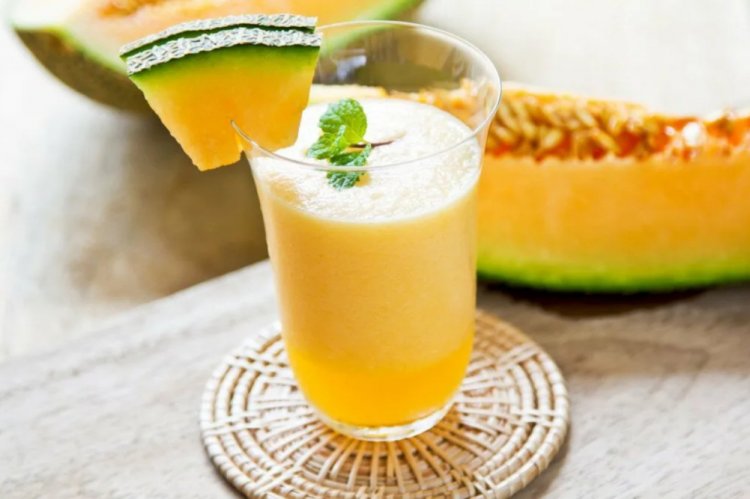 Smoothie de melón y leche de soja