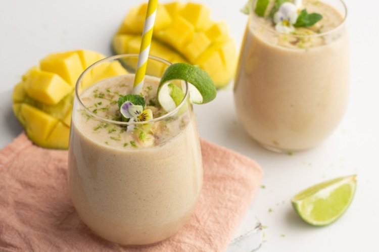 Smoothie de requesón con leche de soja