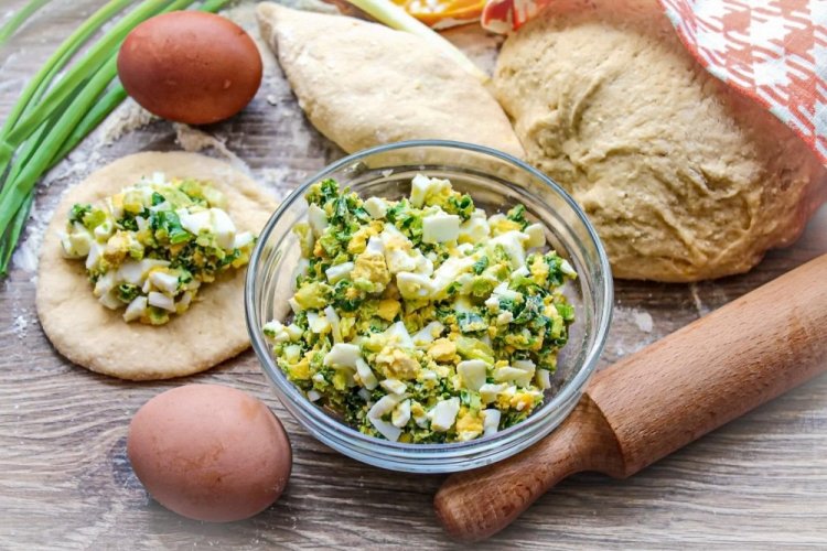 Relleno de huevo y cebollino