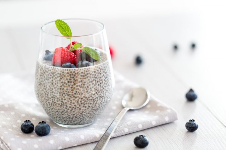 Pudín de chía con leche de coco