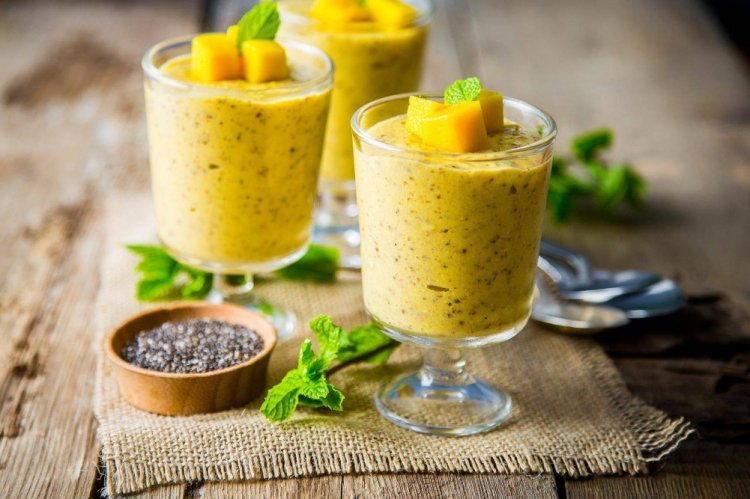 Pudín de chía con mango