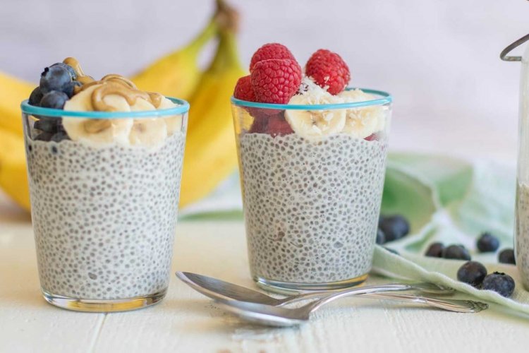 Pudín de chía con leche de coco y miel