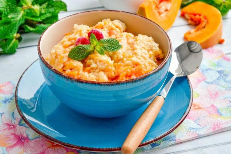 Avena con calabaza para el desayuno