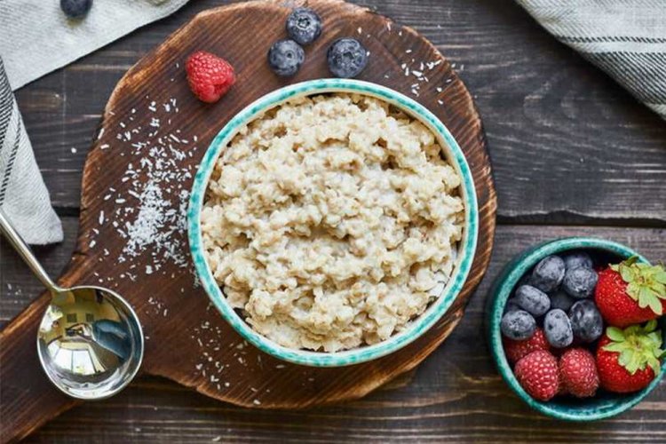 Avena con leche de coco