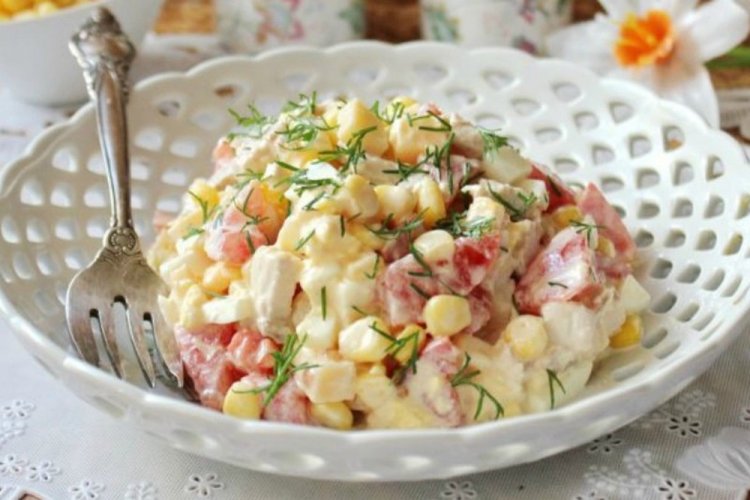 Ensalada de pera y maíz