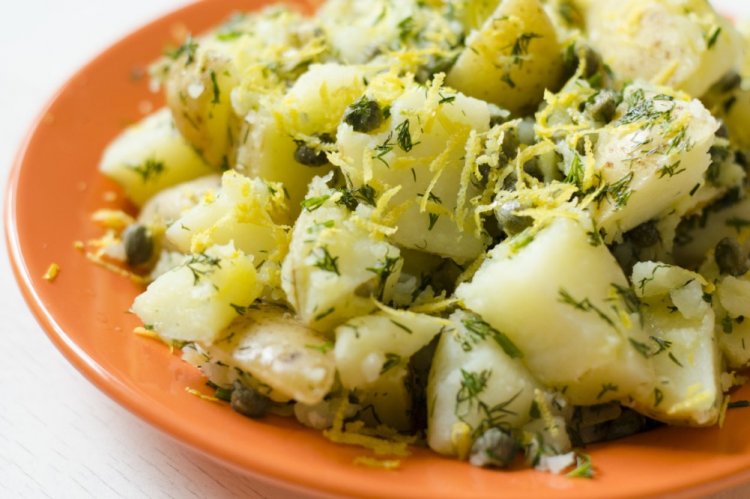 Greek Potato Salad with Capers