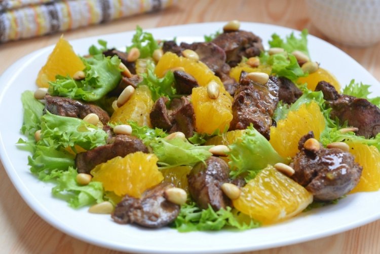 Chicken Liver and Orange Salad