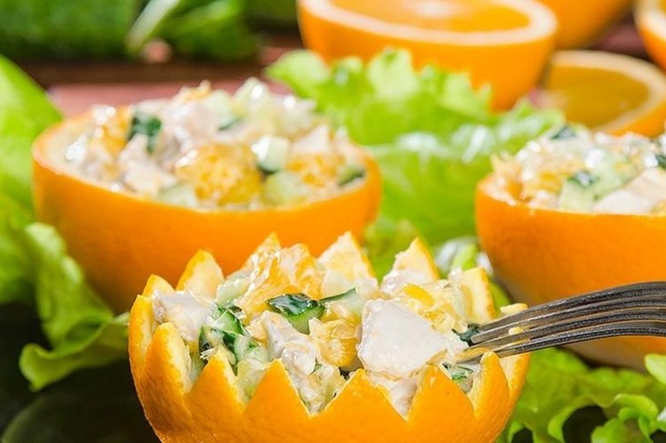 Chicken, Orange, and Vegetable Salad