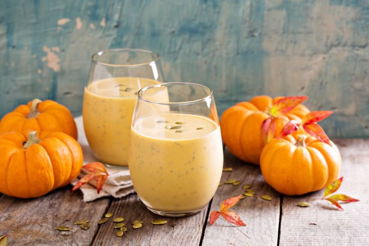 Batido de calabaza y requesón para el desayuno