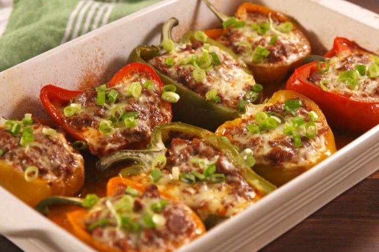 Pimientos rellenos al horno