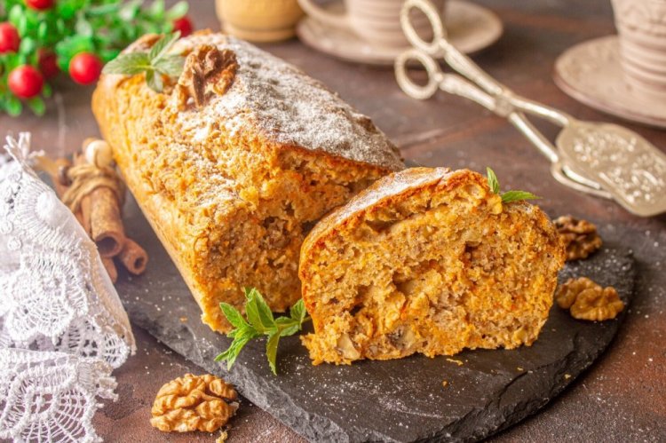 Bizcocho de zanahoria con nueces