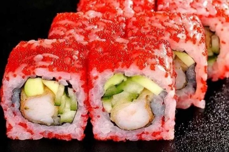 With Shrimp, Cucumber, and Bell Pepper