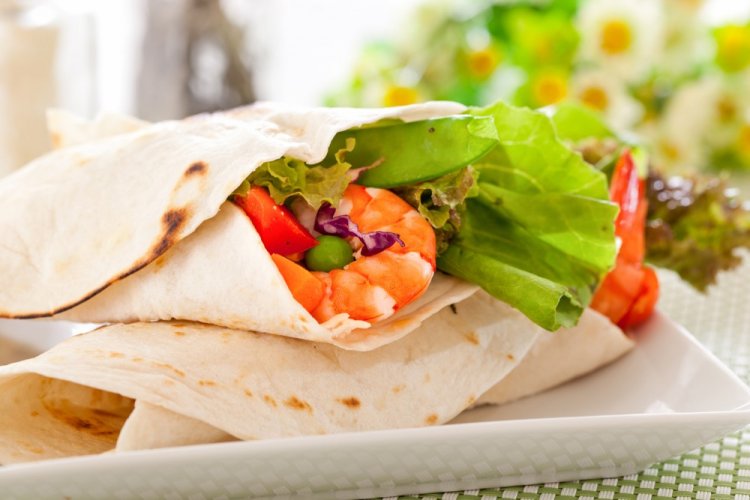 Tortilla con camarones