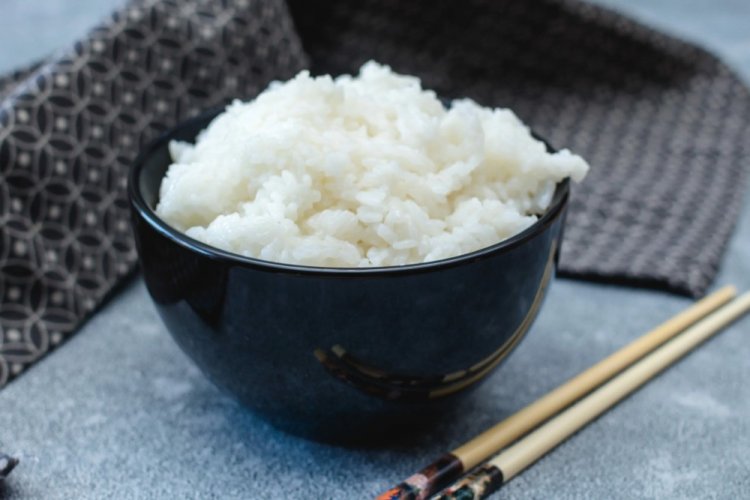 Rice for Sushi and Rolls with Soy Sauce