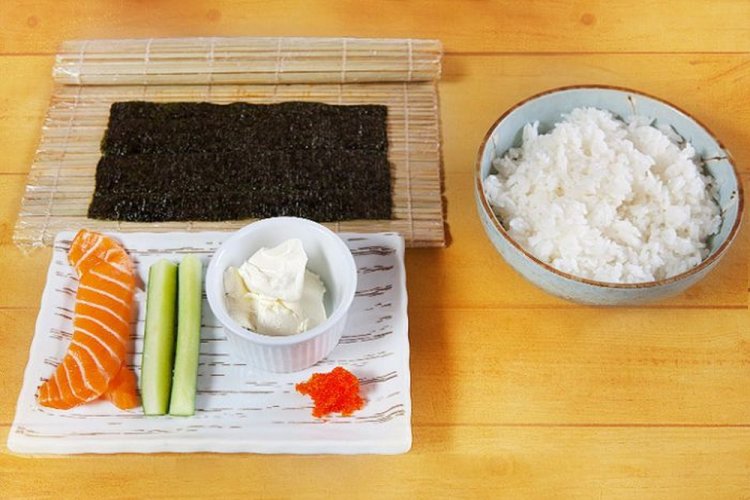 Rice for Sushi and Rolls with Nori