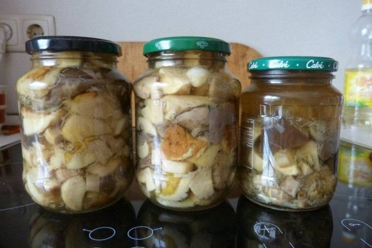 Russulas con rábano picante para el invierno