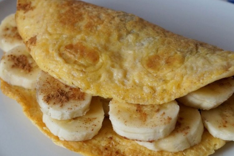 Tortilla dulce con plátano