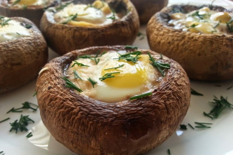 Stuffed Mushrooms with Quail Eggs