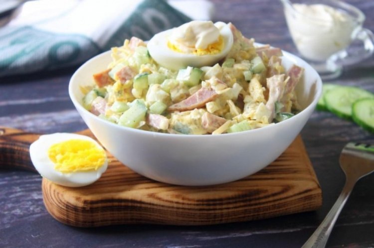 Sausage, Egg, and Cucumber Salad