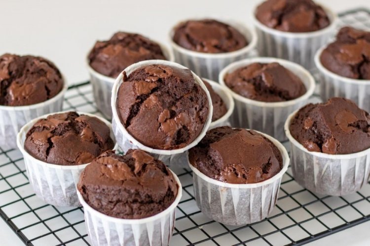 Muffins de chocolate con leche condensada
