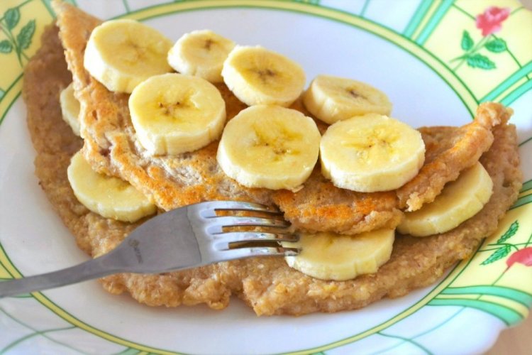 Healthy Oatmeal Pancake with Banana (Egg and Milk-Free)