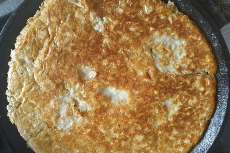 Oatmeal Pancake with Banana and Kefir