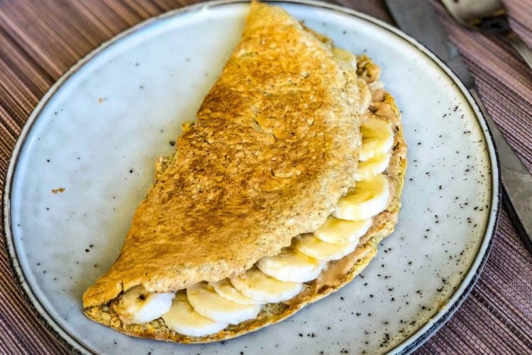 Eggless Oatmeal Pancake with Banana