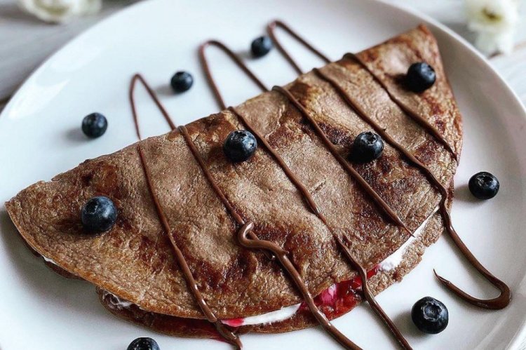 Chocolate Oatmeal Pancake with Cocoa