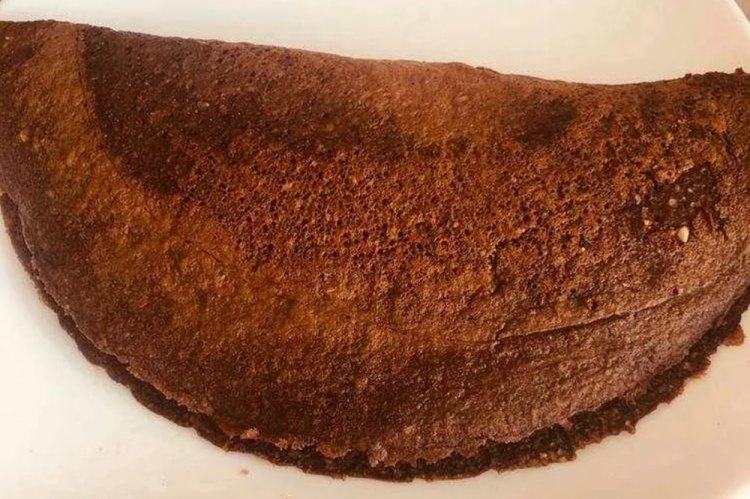 Chocolate Oatmeal Pancake with Kefir