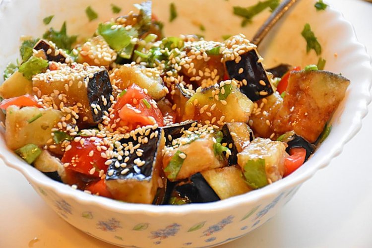 Eggplant and Tofu Salad