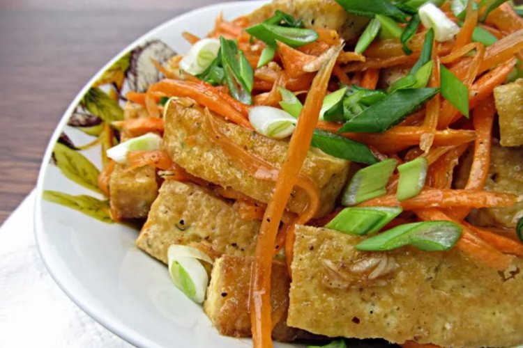Tofu and Mushroom Salad