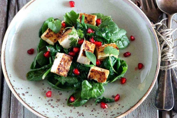Spinach and Tofu Salad
