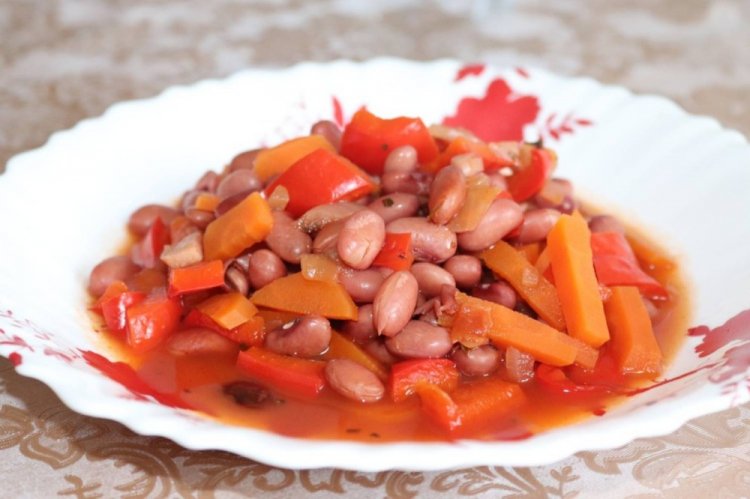 Judías estofadas con verduras
