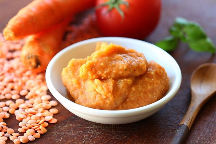Puré de lentejas rojas