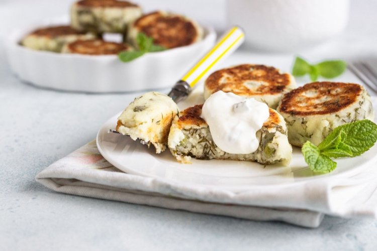 Syrniki with Cottage Cheese and Feta