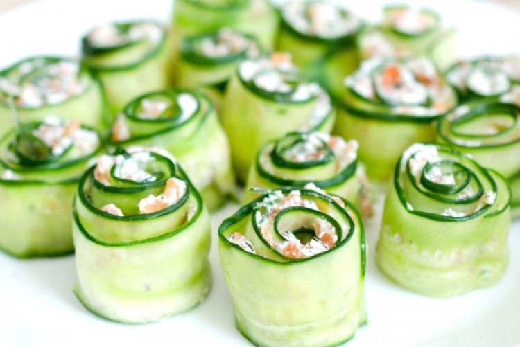 Cucumber Rolls with Feta