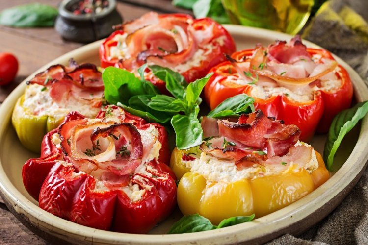 Stuffed Peppers with Bacon and Feta
