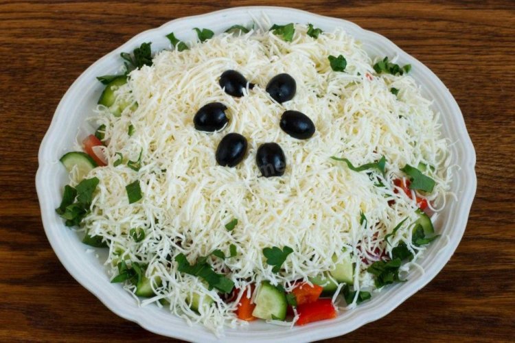 Layered Shopska Salad