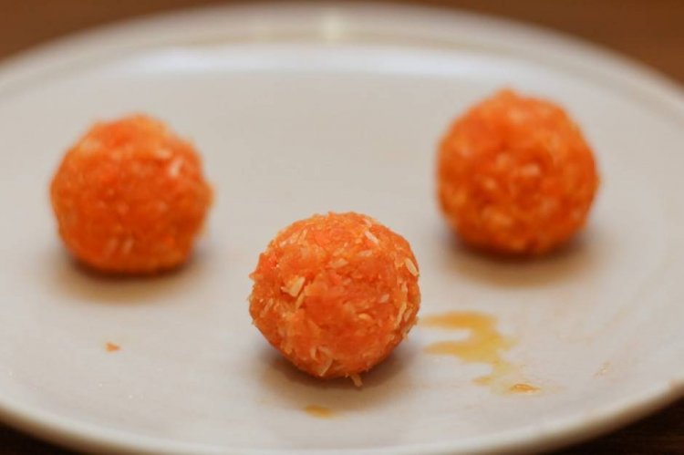 Bombones saludables de zanahoria