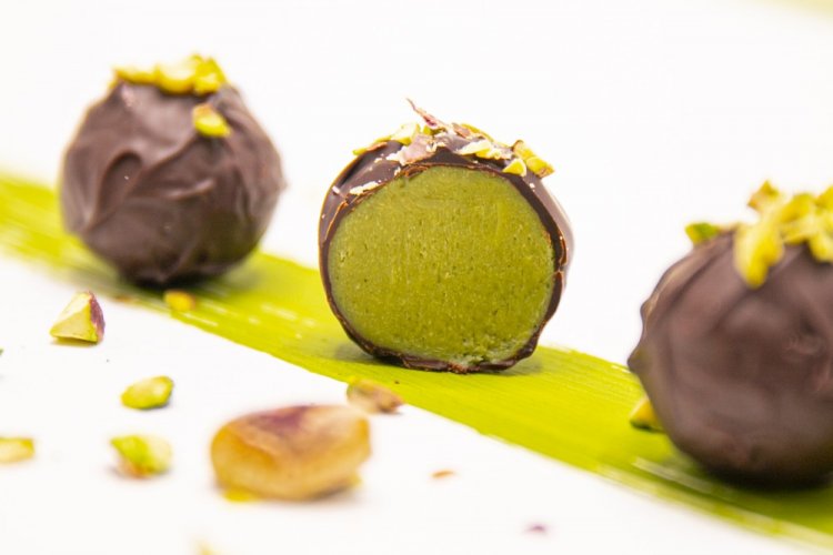 Bombones saludables de pistacho