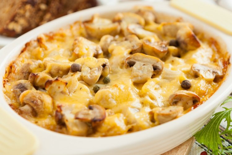 Mushrooms Baked with Cheese