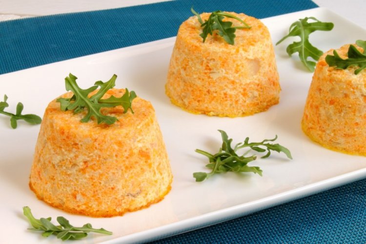 Steamed Chicken Soufflé with Carrots