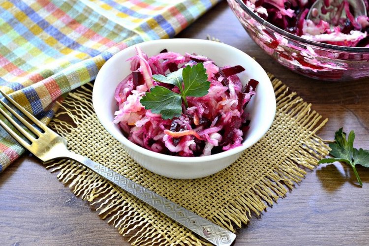 Turnip Salad with Sauerkraut