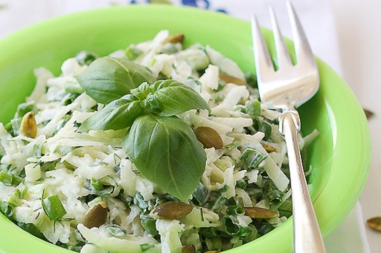 Turnip Salad with Egg