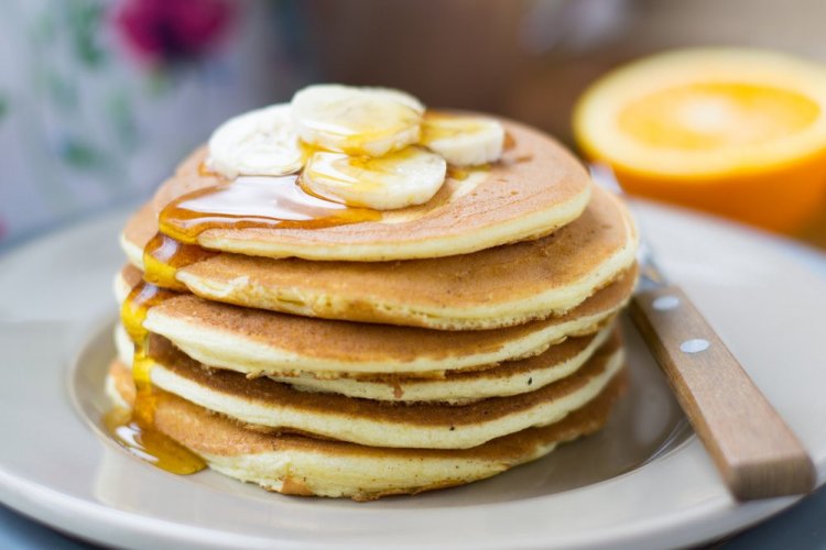 Tortitas de plátano con harina de arroz