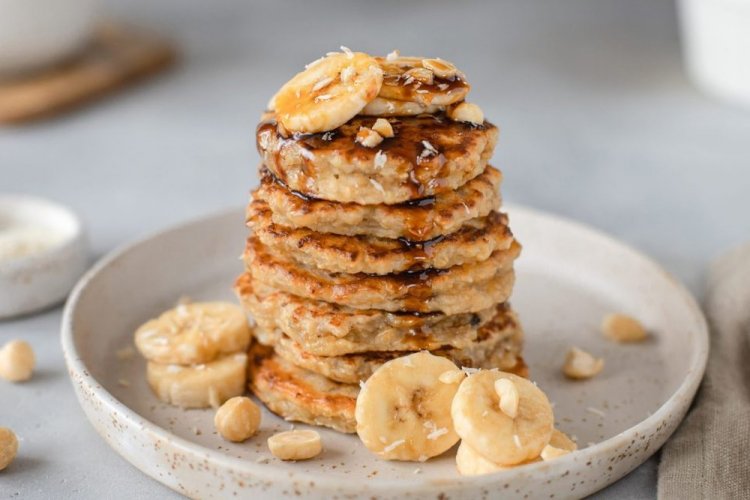Tortitas de plátano con avena