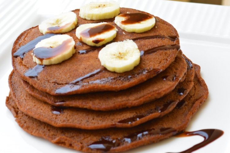 Tortitas de plátano con cacao